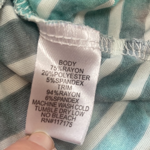 Blue Curl Beachwear Womens Large Cover up Long Shirt. stripes. Ombré. Pockets. - Picture 12 of 12